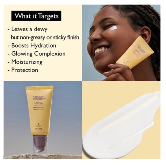 Haruharu Wonder Daily Sunscreen - Black Rice Moisture Airyfit 50ml (1.69fl.oz) - Picture 5 of 6